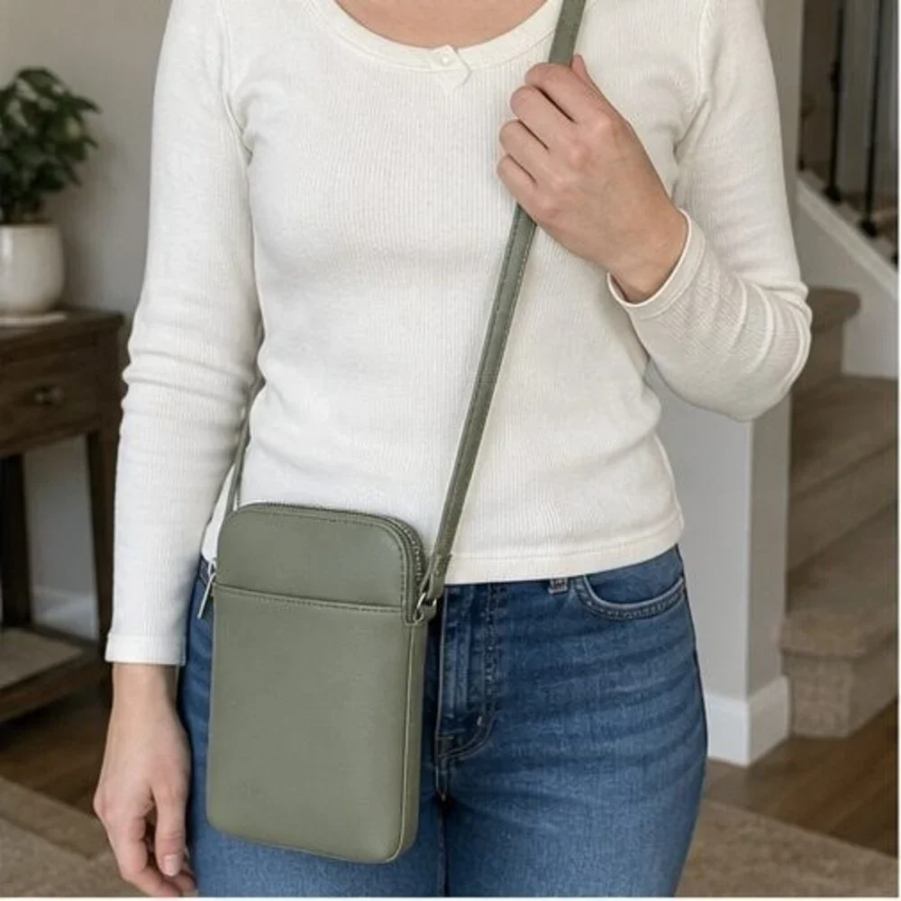 Cream Nylon Crossbody Bag